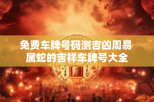 免费车牌号码测吉凶周易 属蛇的吉祥车牌号大全