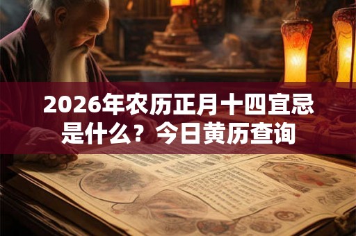 2026年农历正月十四宜忌是什么？今日黄历查询