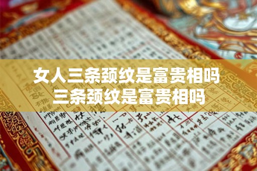 女人三条颈纹是富贵相吗 三条颈纹是富贵相吗 女人三条颈纹是富贵相吗 三条颈纹是富贵相吗