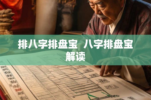 排八字排盘宝  八字排盘宝解读