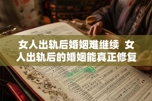 女人出轨后婚姻难继续  女人出轨后的婚姻能真正修复吗