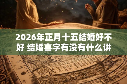 2026年正月十五结婚好不好 结婚喜字有没有什么讲究 2026年正月十五结婚好不好 结婚喜字有没有什么讲究