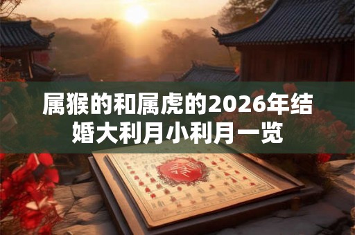 属猴的和属虎的2026年结婚大利月小利月一览