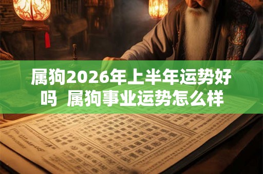 属狗2026年上半年运势好吗  属狗事业运势怎么样