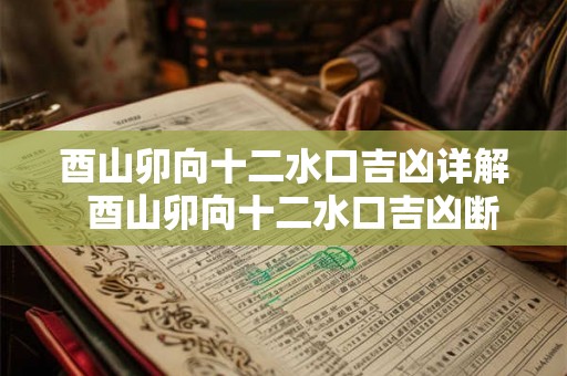 酉山卯向十二水口吉凶详解  酉山卯向十二水口吉凶断法图