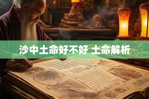 沙中土命好不好 土命解析