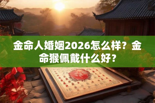 金命人婚姻2026怎么样？金命猴佩戴什么好？