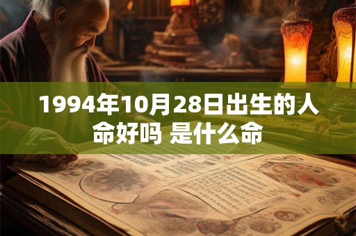 1994年10月28日出生的人命好吗 是什么命