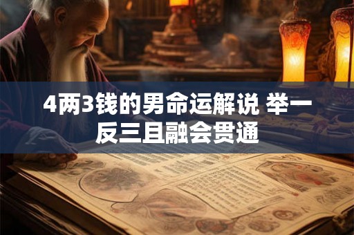 4两3钱的男命运解说 举一反三且融会贯通