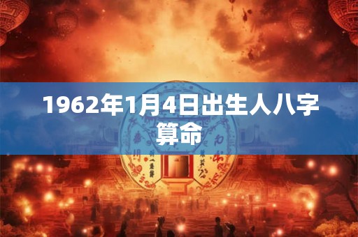1962年1月4日出生人八字算命 1962年1月4日出生人八字算命