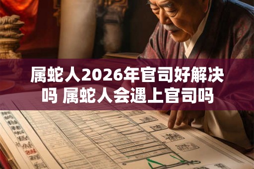 属蛇人2026年官司好解决吗 属蛇人会遇上官司吗