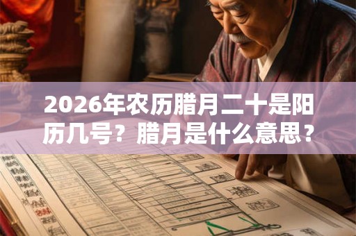 2026年农历腊月二十是阳历几号？腊月是什么意思？
