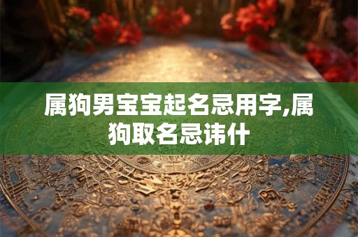 属狗男宝宝起名忌用字,属狗取名忌讳什