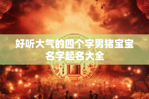 好听大气的四个字男猪宝宝名字起名大全 好听大气的四个字男猪宝宝名字起名大全
