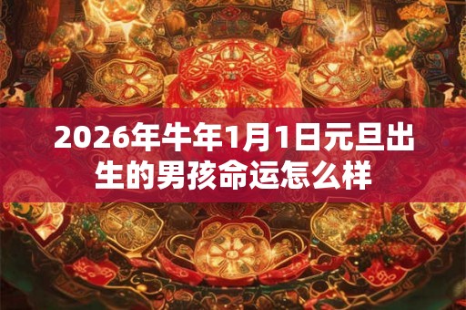 2026年牛年1月1日元旦出生的男孩命运怎么样