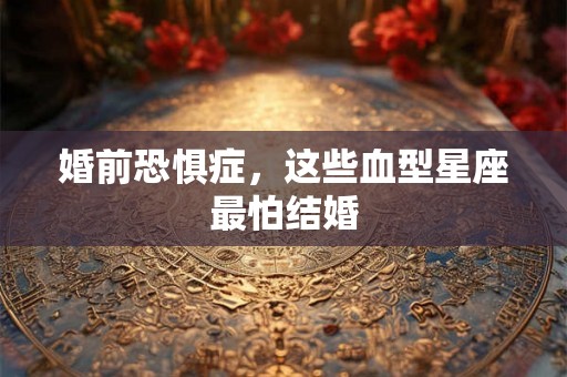 婚前恐惧症，这些血型星座最怕结婚