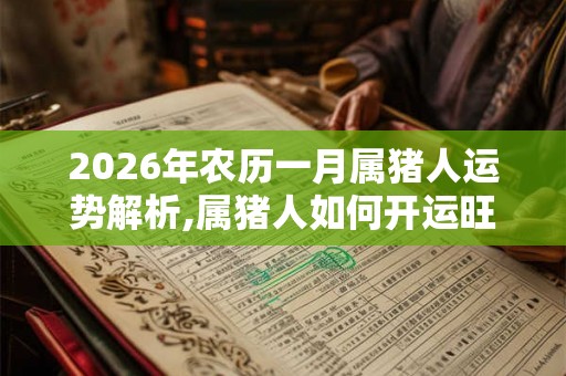 2026年农历一月属猪人运势解析,属猪人如何开运旺运？