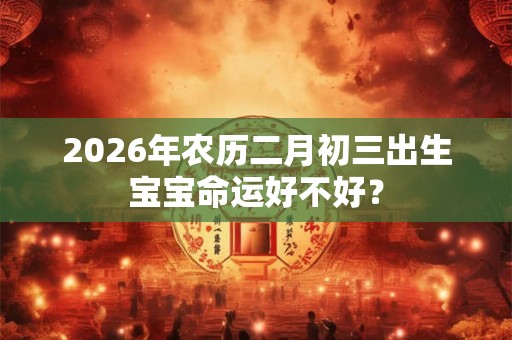 2026年农历二月初三出生宝宝命运好不好？