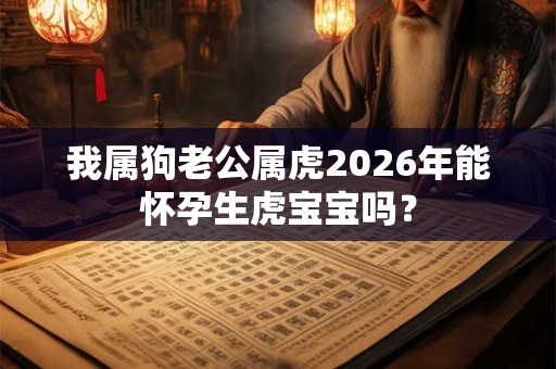 我属狗老公属虎2026年能怀孕生虎宝宝吗？