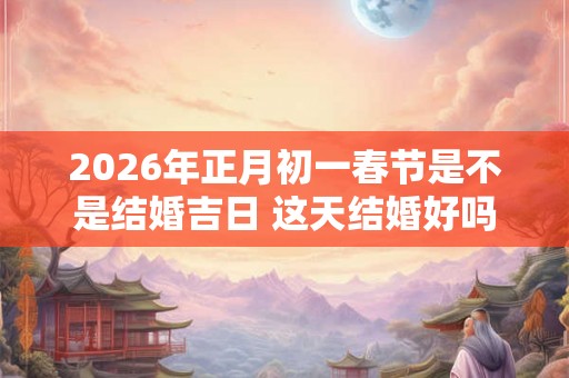 2026年正月初一春节是不是结婚吉日 这天结婚好吗