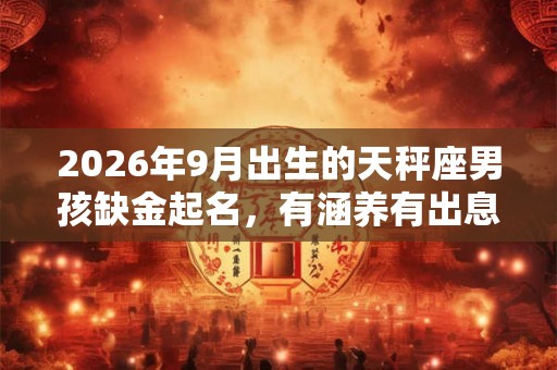 2026年9月出生的天秤座男孩缺金起名,有涵养有出息的名字 2026年9月出生的天秤座男孩缺金起名,有涵养有出息的名字