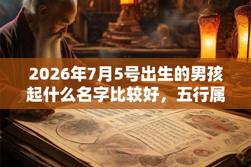 2026年7月5号出生的男孩起什么名字比较好,五行属什么 2026年7月5号出生的男孩起什么名字比较好,五行属什么