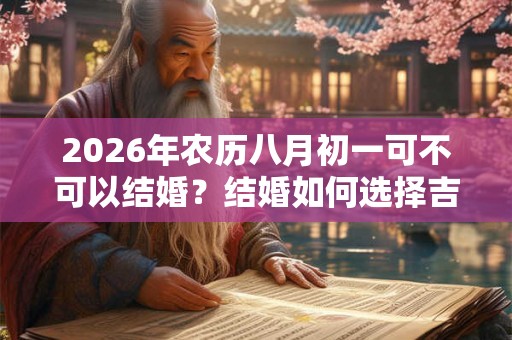 2026年农历八月初一可不可以结婚?结婚如何选择吉日? 2026年农历八月初一可不可以结婚?结婚如何选择吉日?