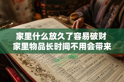 家里什么放久了容易破财 家里物品长时间不用会带来什么破财风险