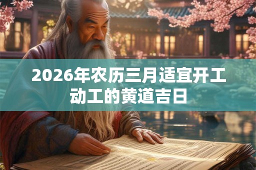 2026年农历三月适宜开工动工的黄道吉日 2026年农历三月适宜开工动工的黄道吉日