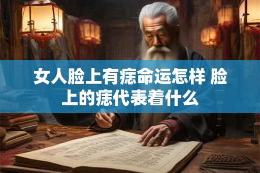 女人脸上有痣命运怎样 脸上的痣代表着什么