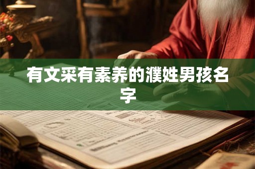 有文采有素养的濮姓男孩名字