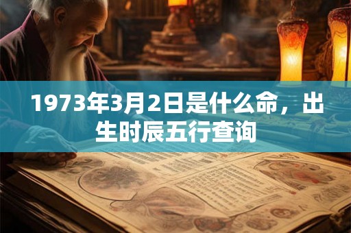 1973年3月2日是什么命，出生时辰五行查询