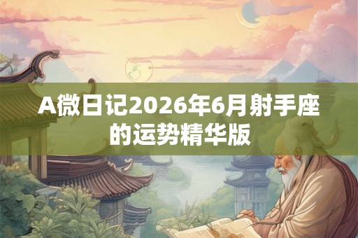 A微日记2026年6月射手座的运势精华版