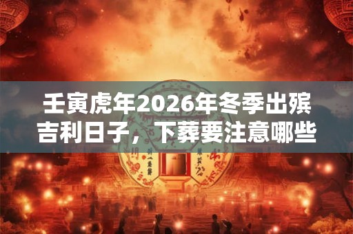 壬寅虎年2026年冬季出殡吉利日子，下葬要注意哪些方面？
