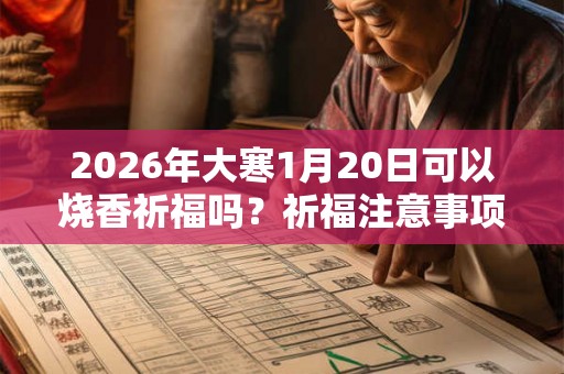2026年大寒1月20日可以烧香祈福吗？祈福注意事项大全！