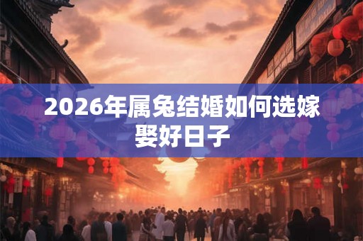 2026年属兔结婚如何选嫁娶好日子 2026年属兔结婚如何选嫁娶好日子