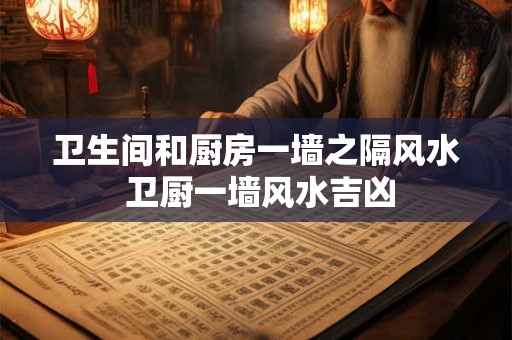 卫生间和厨房一墙之隔风水 卫厨一墙风水吉凶
