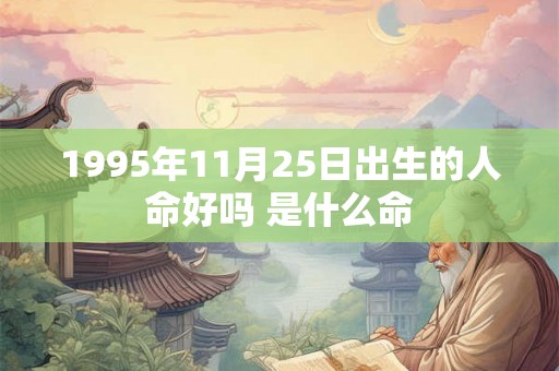 1995年11月25日出生的人命好吗 是什么命