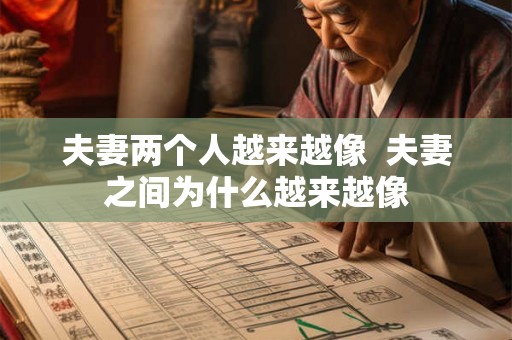 夫妻两个人越来越像  夫妻之间为什么越来越像