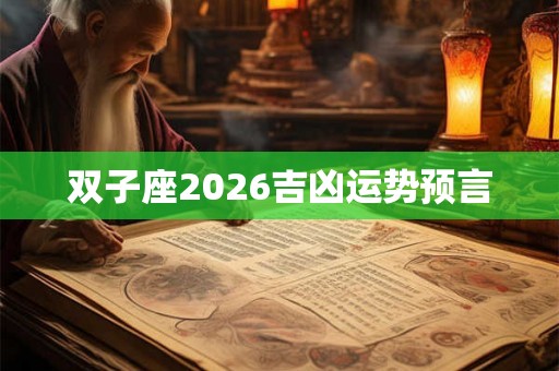 双子座2026吉凶运势预言 双子座2026吉凶运势预言