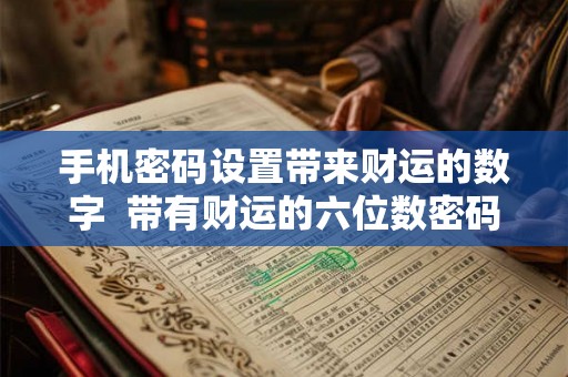 手机密码设置带来财运的数字  带有财运的六位数密码