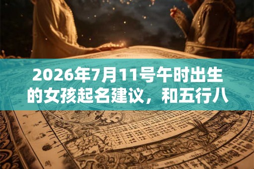 2026年7月11号午时出生的女孩起名建议，和五行八字！