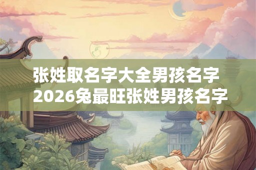 张姓取名字大全男孩名字  2026兔最旺张姓男孩名字