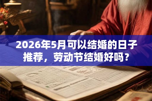 2026年5月可以结婚的日子推荐，劳动节结婚好吗？