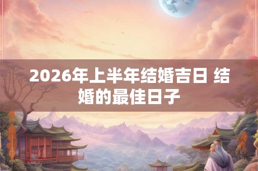 2026年上半年结婚吉日 结婚的最佳日子