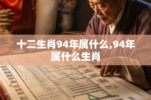 十二生肖94年属什么,94年属什么生肖 十二生肖94年属什么,94年属什么生肖