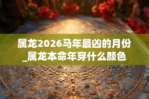 属龙2026马年最凶的月份_属龙本命年穿什么颜色