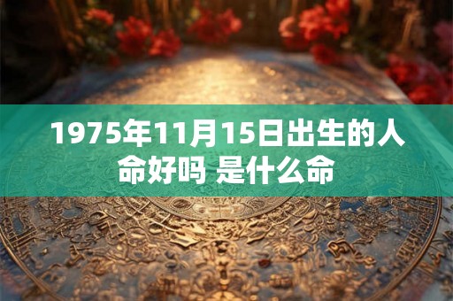 1975年11月15日出生的人命好吗 是什么命 1975年11月15日出生的人命好吗 是什么命