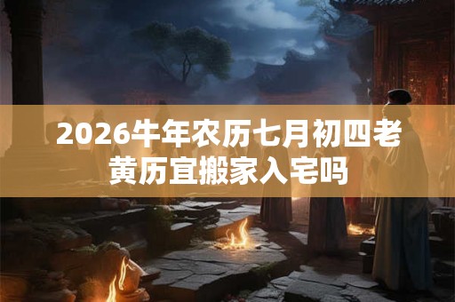 2026牛年农历七月初四老黄历宜搬家入宅吗