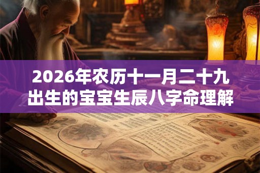 2026年农历十一月二十九出生的宝宝生辰八字命理解析